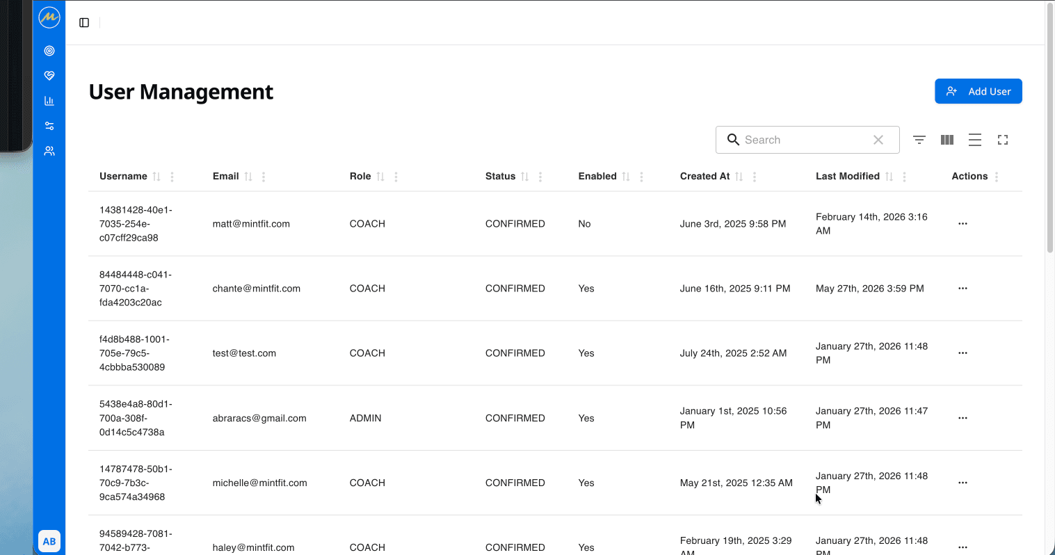 MintFit generated workout plan output screen.